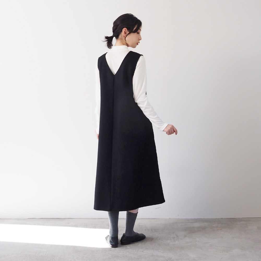 NARU(ナル) メルトンウール ジャンパースカート 665896