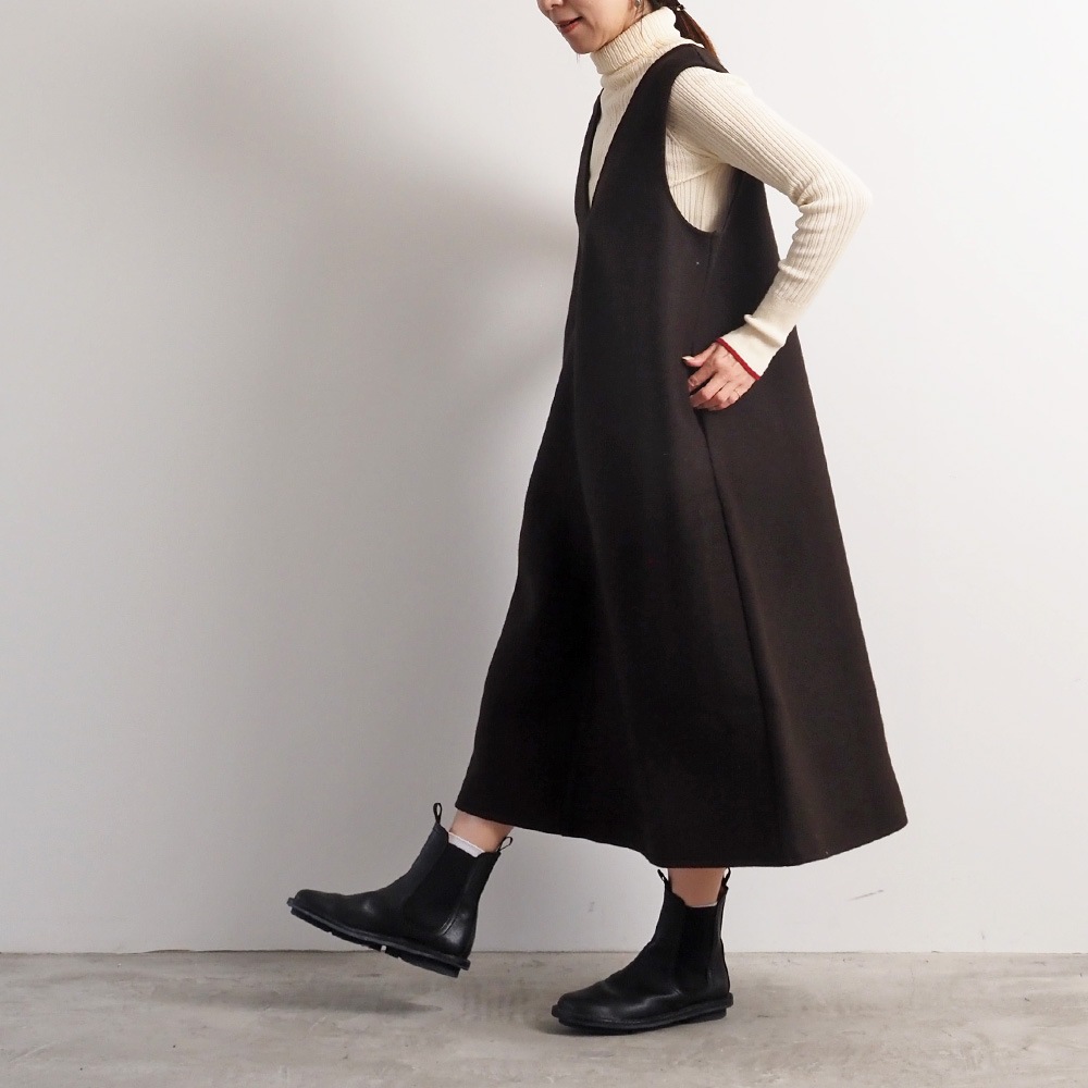 NARU(ナル) メルトンウール ジャンパースカート 665896
