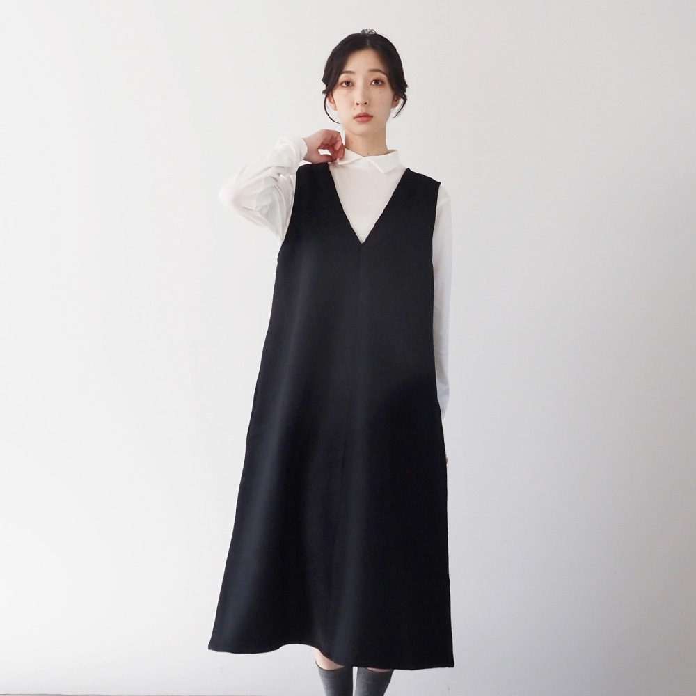 NARU(ナル) メルトンウール ジャンパースカート 665896 | BOTTOMS