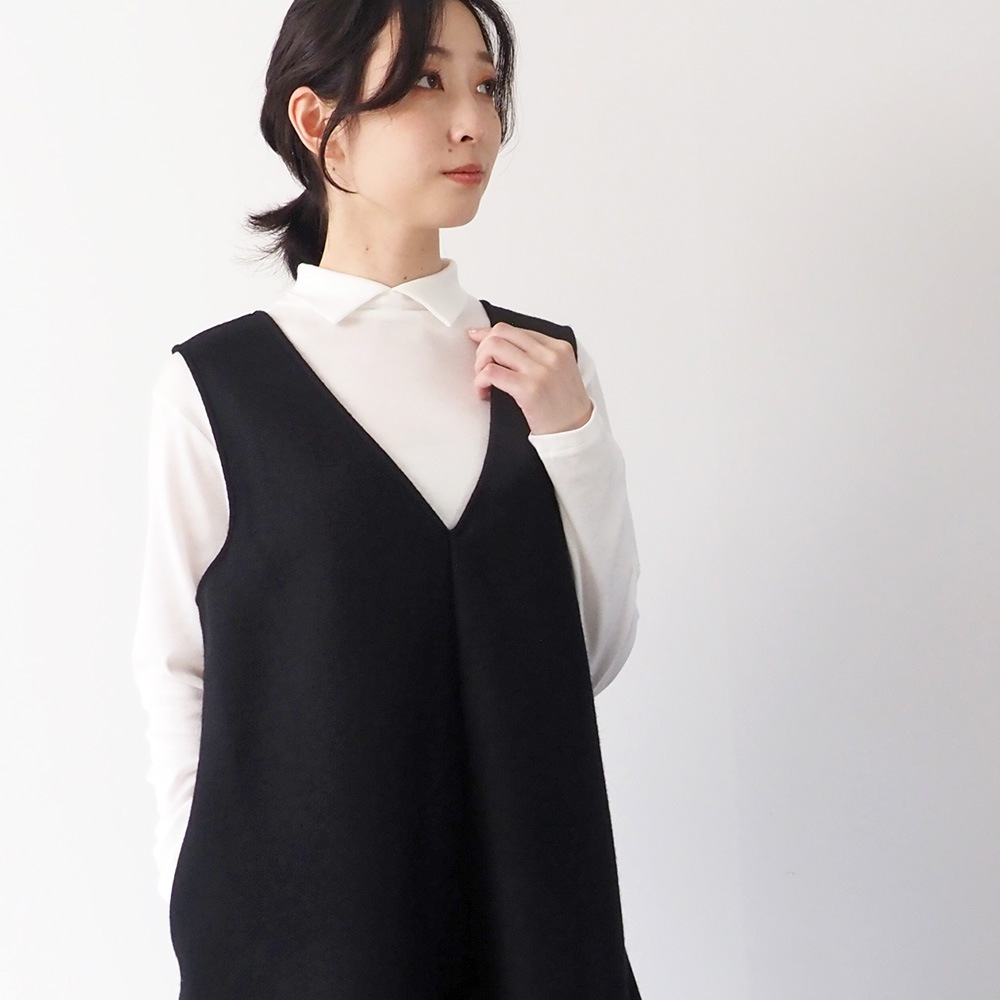 NARU(ナル) メルトンウール ジャンパースカート 665896