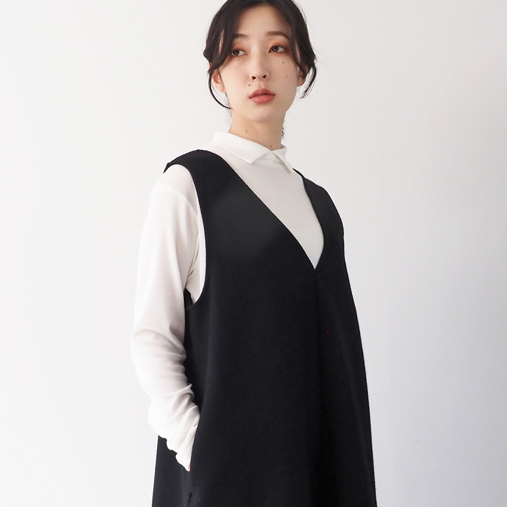 NARU(ナル) メルトンウール ジャンパースカート 665896