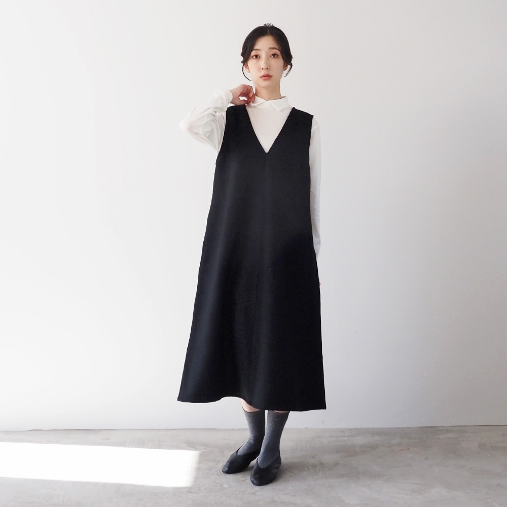 NARU(ナル) メルトンウール ジャンパースカート 665896