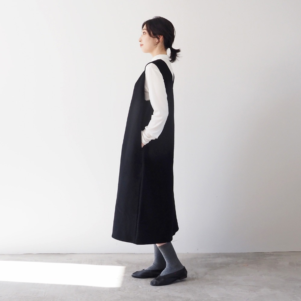 NARU(ナル) メルトンウール ジャンパースカート 665896