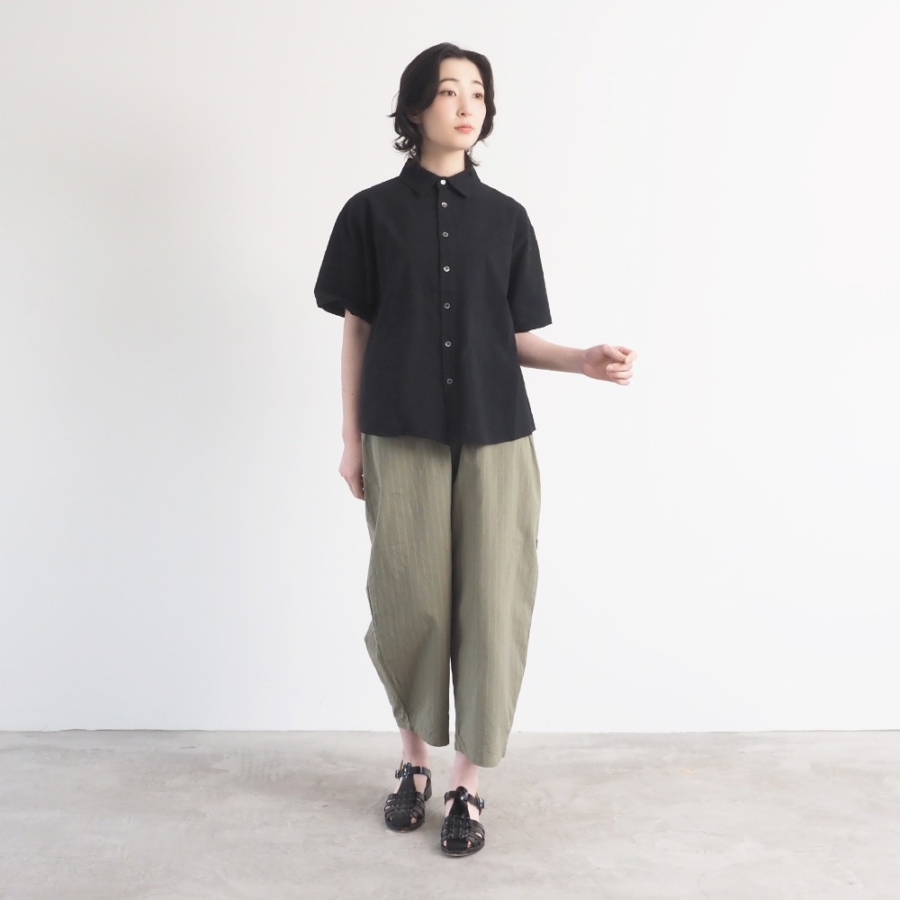 NARU(ナル) シーチングハンドワッシャー フレアシャツ 671826