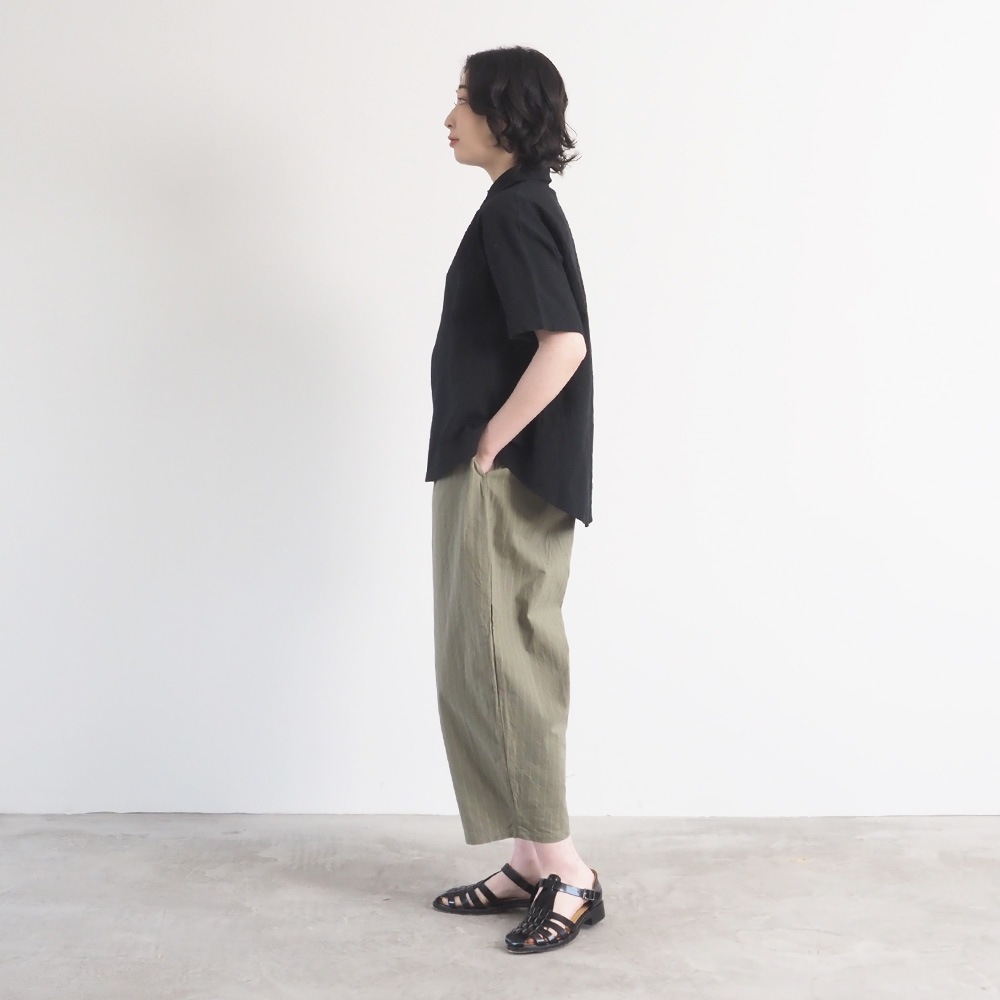 NARU(ナル) シーチングハンドワッシャー フレアシャツ 671826