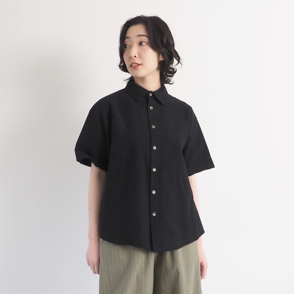 NARU(ナル) シーチングハンドワッシャー フレアシャツ 671826