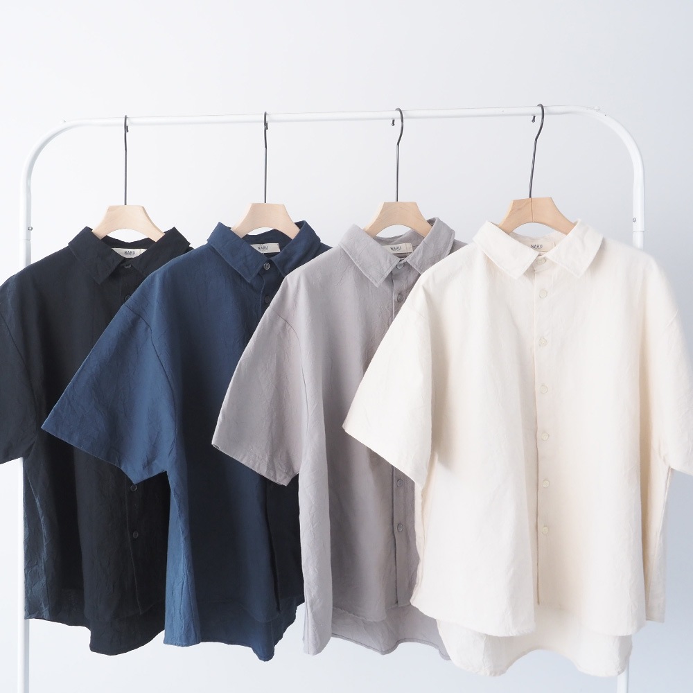 NARU(ナル) シーチングハンドワッシャー フレアシャツ 671826