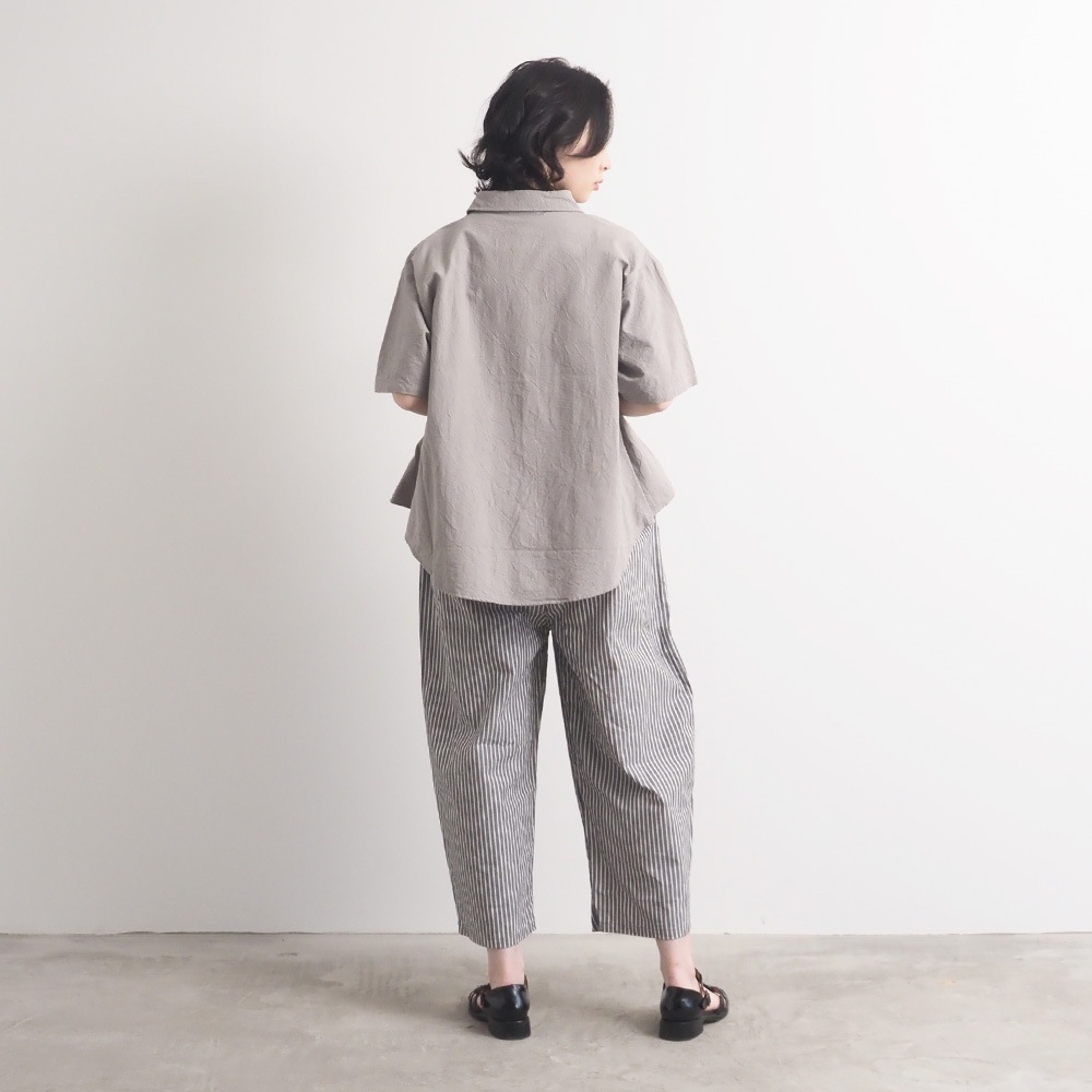 NARU(ナル) シーチングハンドワッシャー フレアシャツ 671826