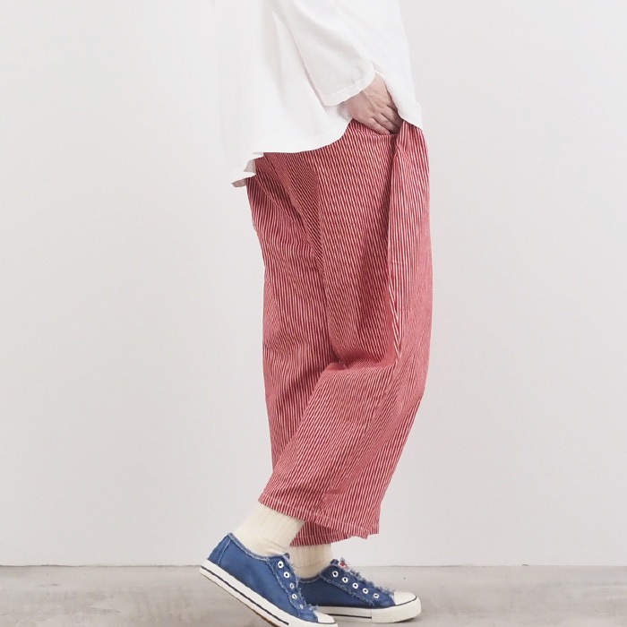 NARU(ナル) 8ozカラーヒッコリー エッグパンツ 655822