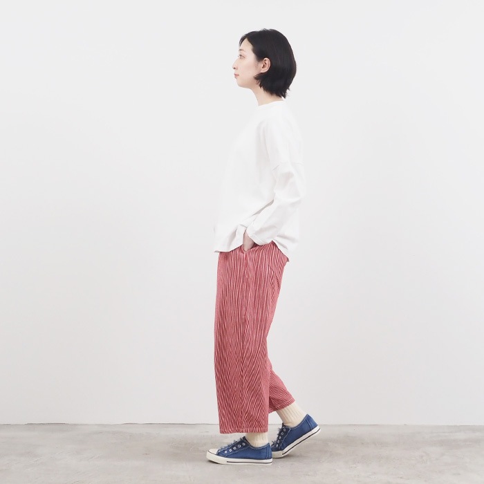 NARU(ナル) 8ozカラーヒッコリー エッグパンツ 655822