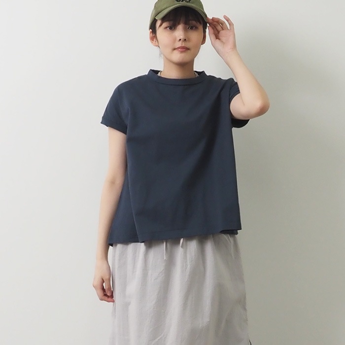 NARU(ナル) 40/2天竺 牛乳キャッププリントミナミシャツ 655005