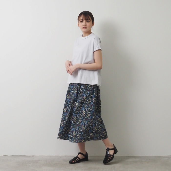 NARU(ナル) 40/2天竺 牛乳キャッププリントミナミシャツ 655005