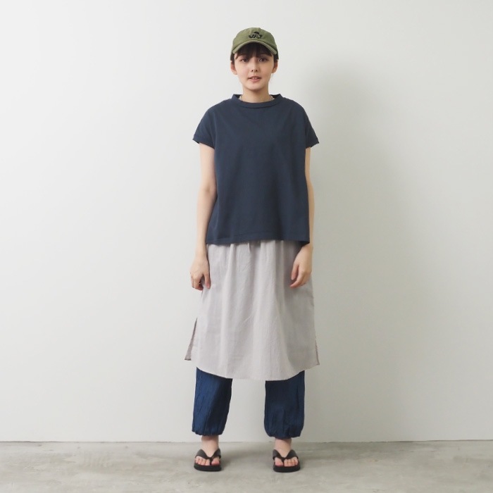 NARU(ナル) 40/2天竺 牛乳キャッププリントミナミシャツ 655005