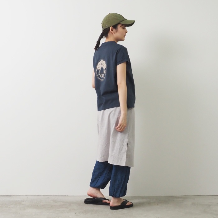 NARU(ナル) 40/2天竺 牛乳キャッププリントミナミシャツ 655005