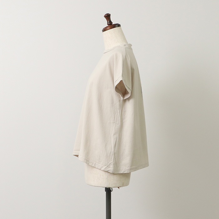 NARU(ナル) 40/2天竺 牛乳キャッププリントミナミシャツ 655005