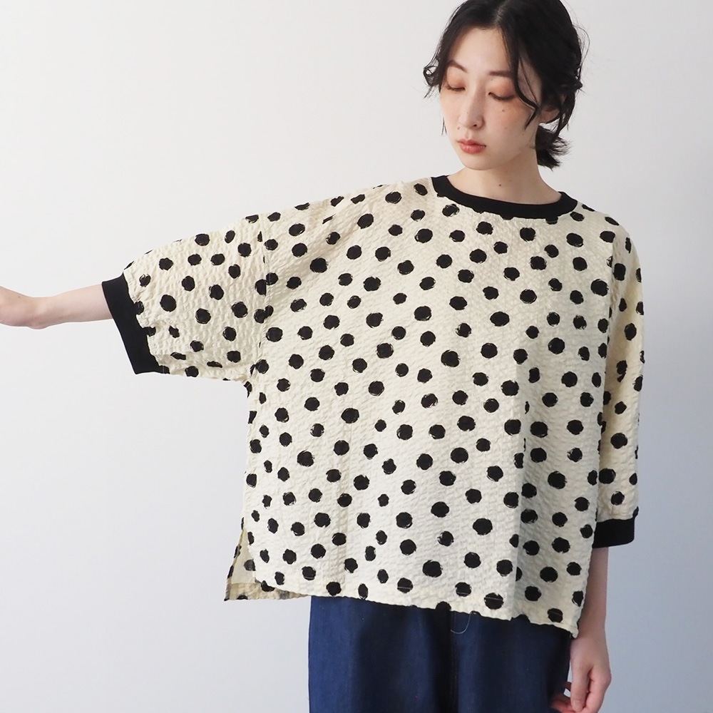 NARU(ナル) リップルクロスランダムドット ワイドT 667810