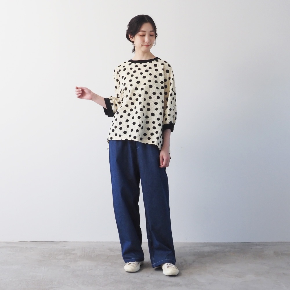 NARU(ナル) リップルクロスランダムドット ワイドT 667810