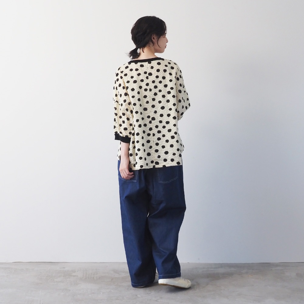 NARU(ナル) リップルクロスランダムドット ワイドT 667810