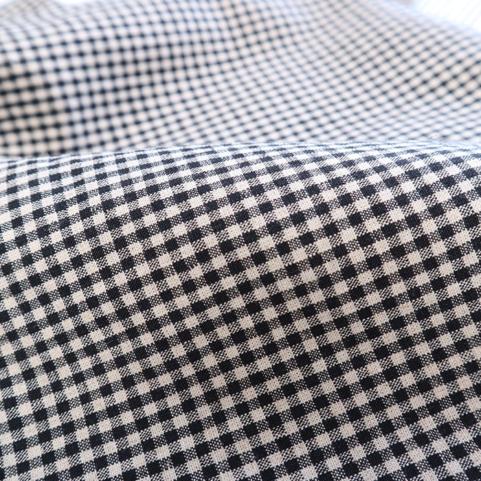 NARU(ナル) 綿麻チェック ラウンドベスト 654842BE