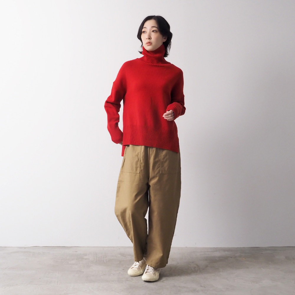 NARU(ナル) ムラ糸ミリタリーバックサテン クラフトパンツ 6668161