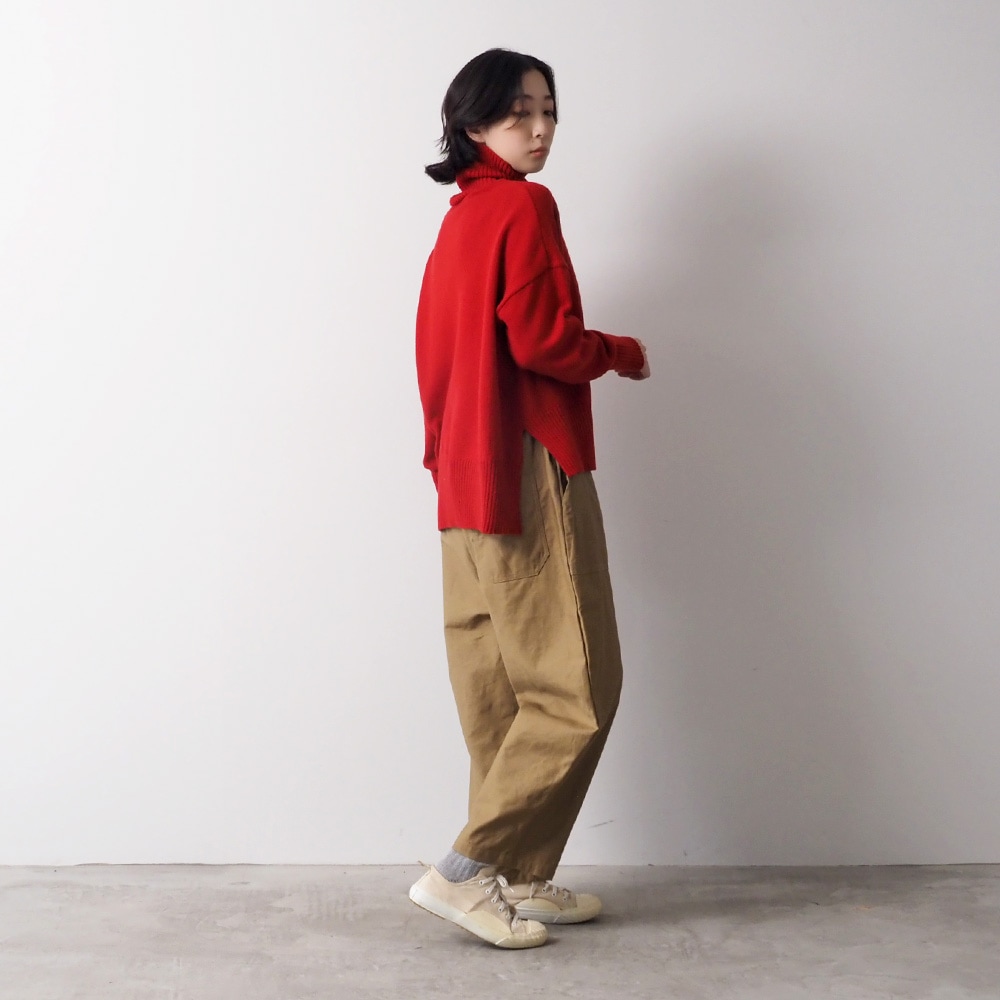 NARU(ナル) ムラ糸ミリタリーバックサテン クラフトパンツ 6668161