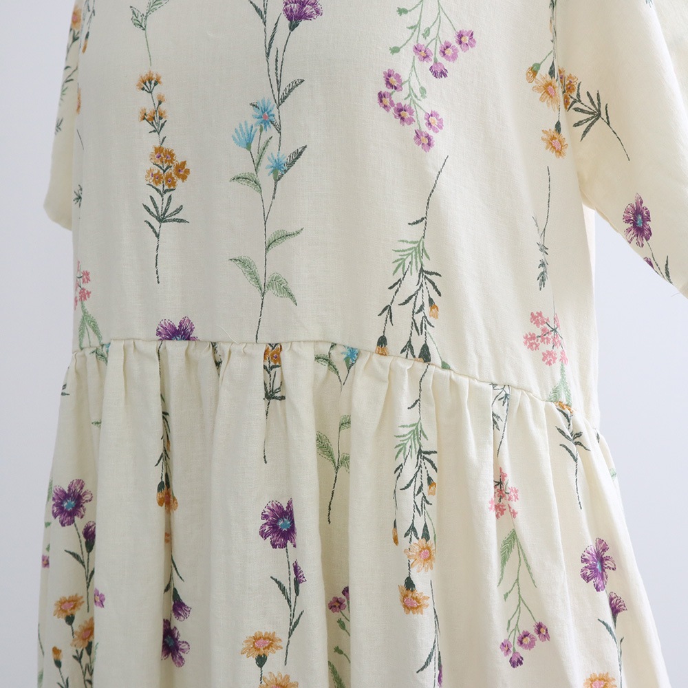 NARU(ナル) リネンコットン彩りワンピース 671820