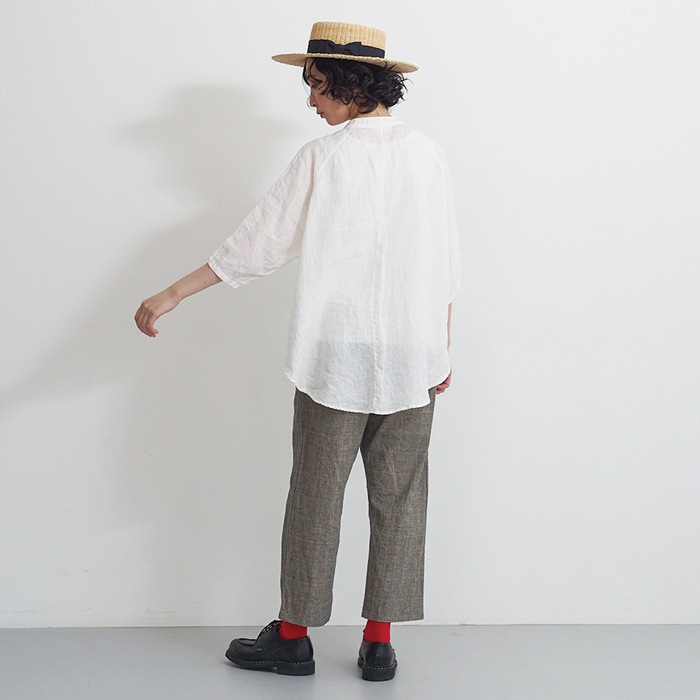 NARU(ナル) 60フレンチリネン ラグランシャツ 655857