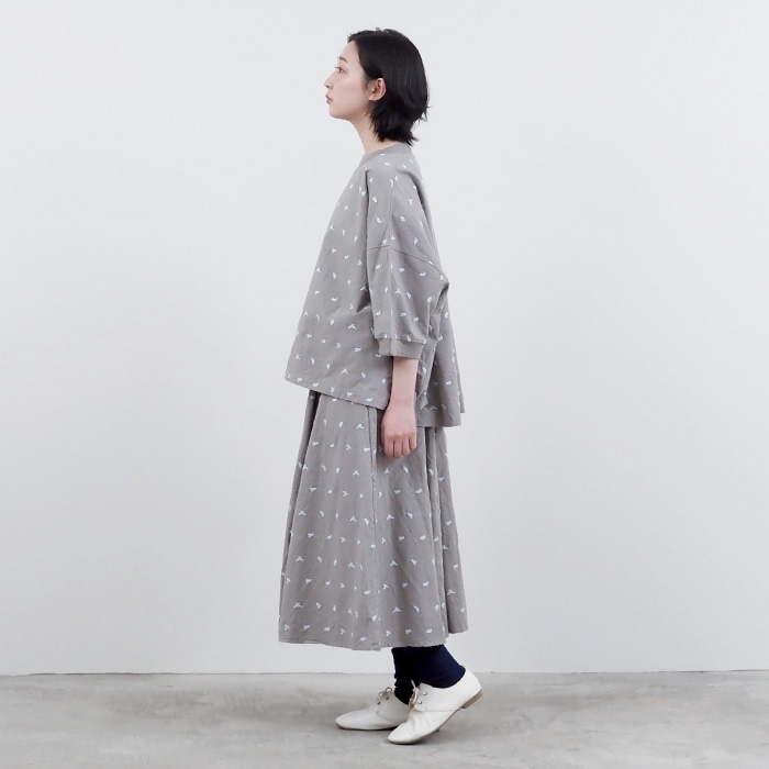 NARU(ナル) シーチングハンドワッシャー十二支柄刺繍 ワイドT 655845