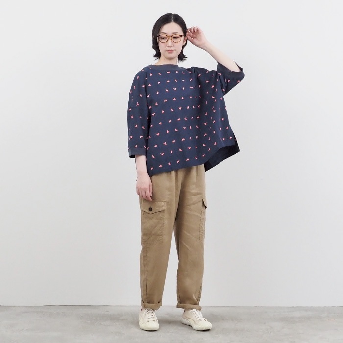 NARU(ナル) シーチングハンドワッシャー十二支柄刺繍 ワイドT 655845