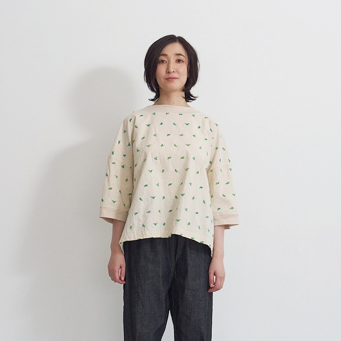 NARU(ナル) シーチングハンドワッシャー十二支柄刺繍 ワイドT 655845