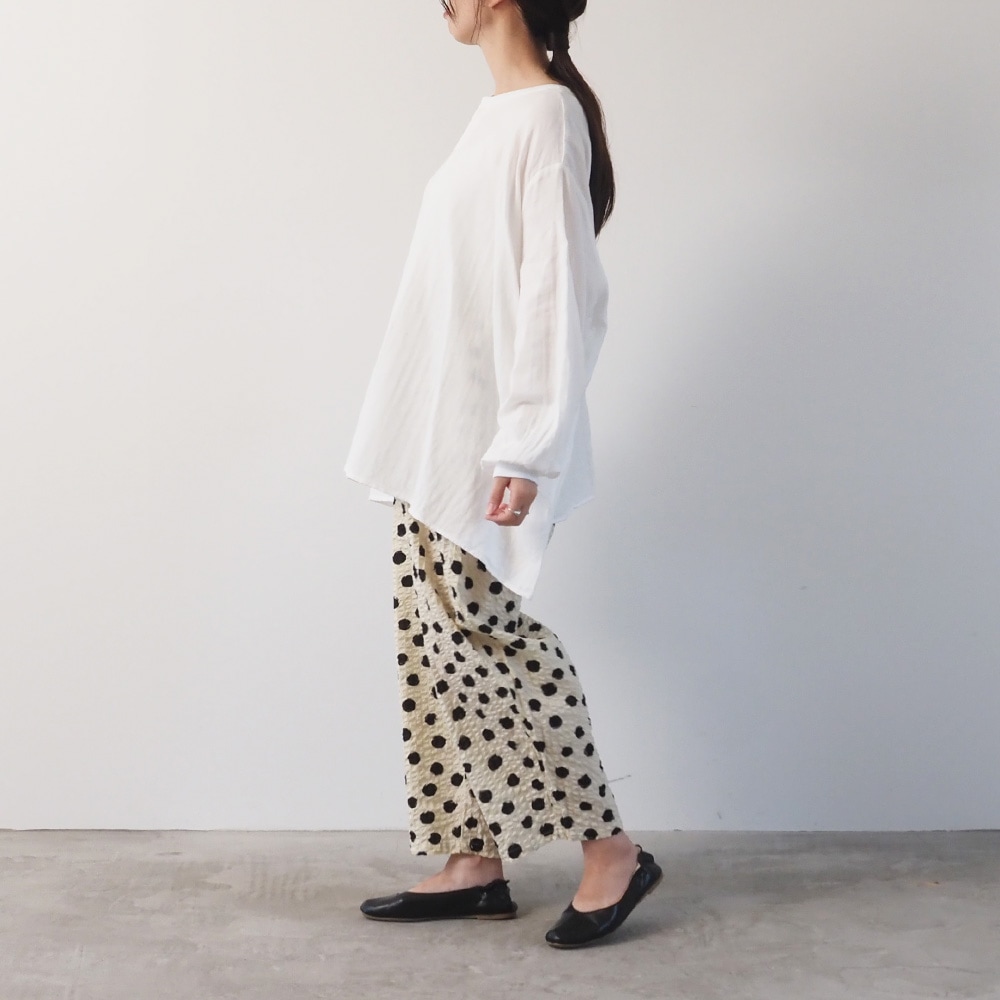 NARU(ナル) ダブルガーゼ ワイドフレアブラウス(2WAY) 665811