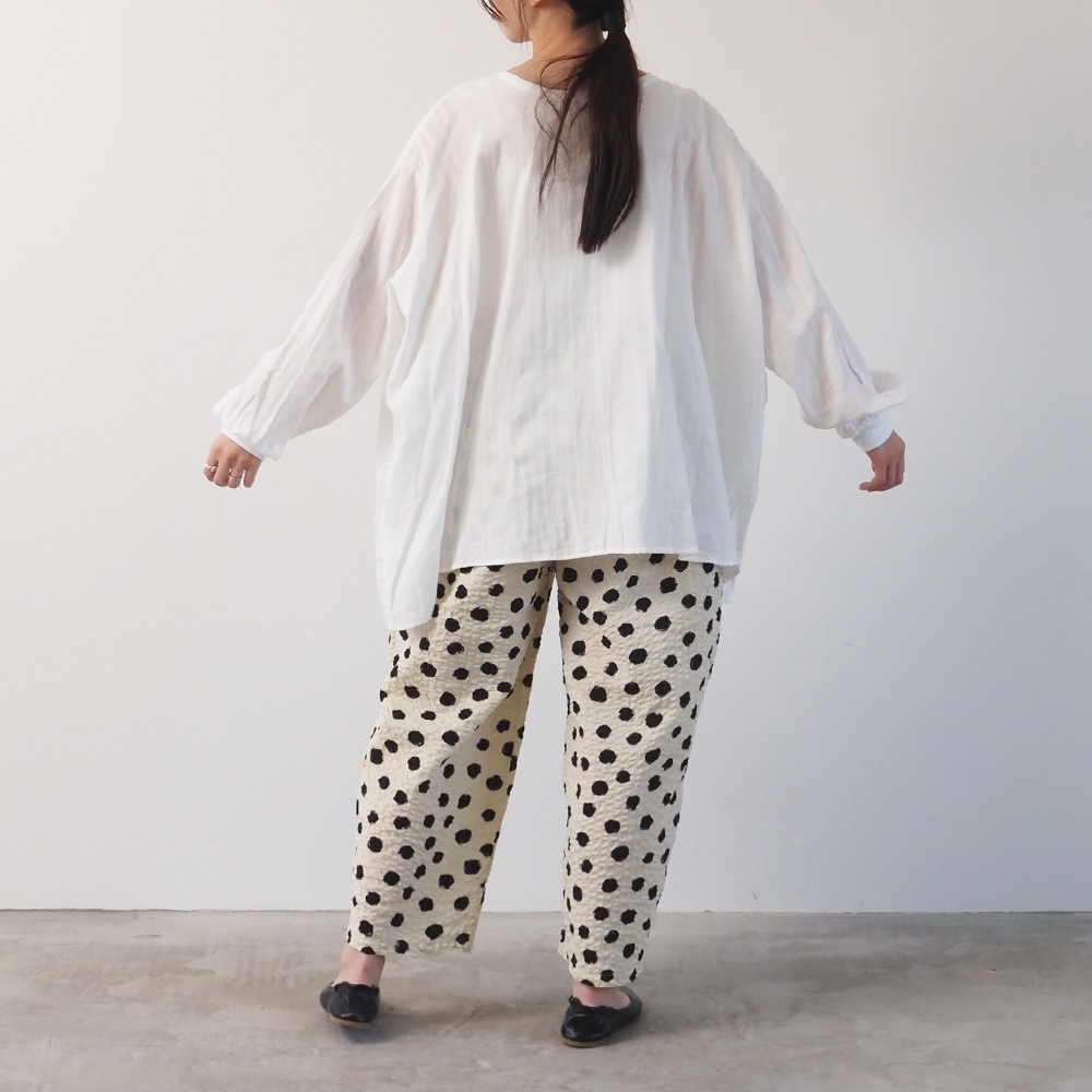 NARU(ナル) ダブルガーゼ ワイドフレアブラウス(2WAY) 665811