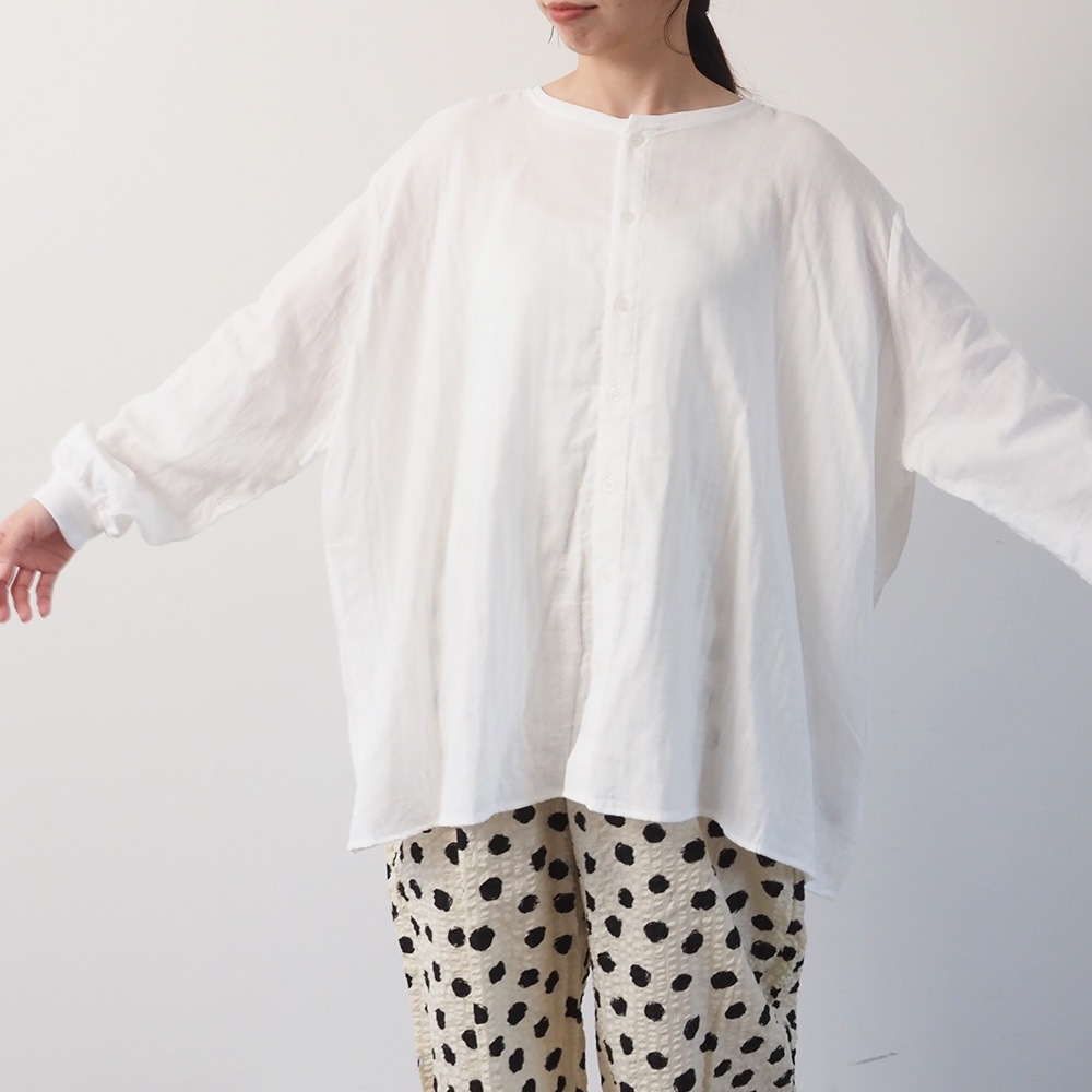 NARU(ナル) ダブルガーゼ ワイドフレアブラウス(2WAY) 665811