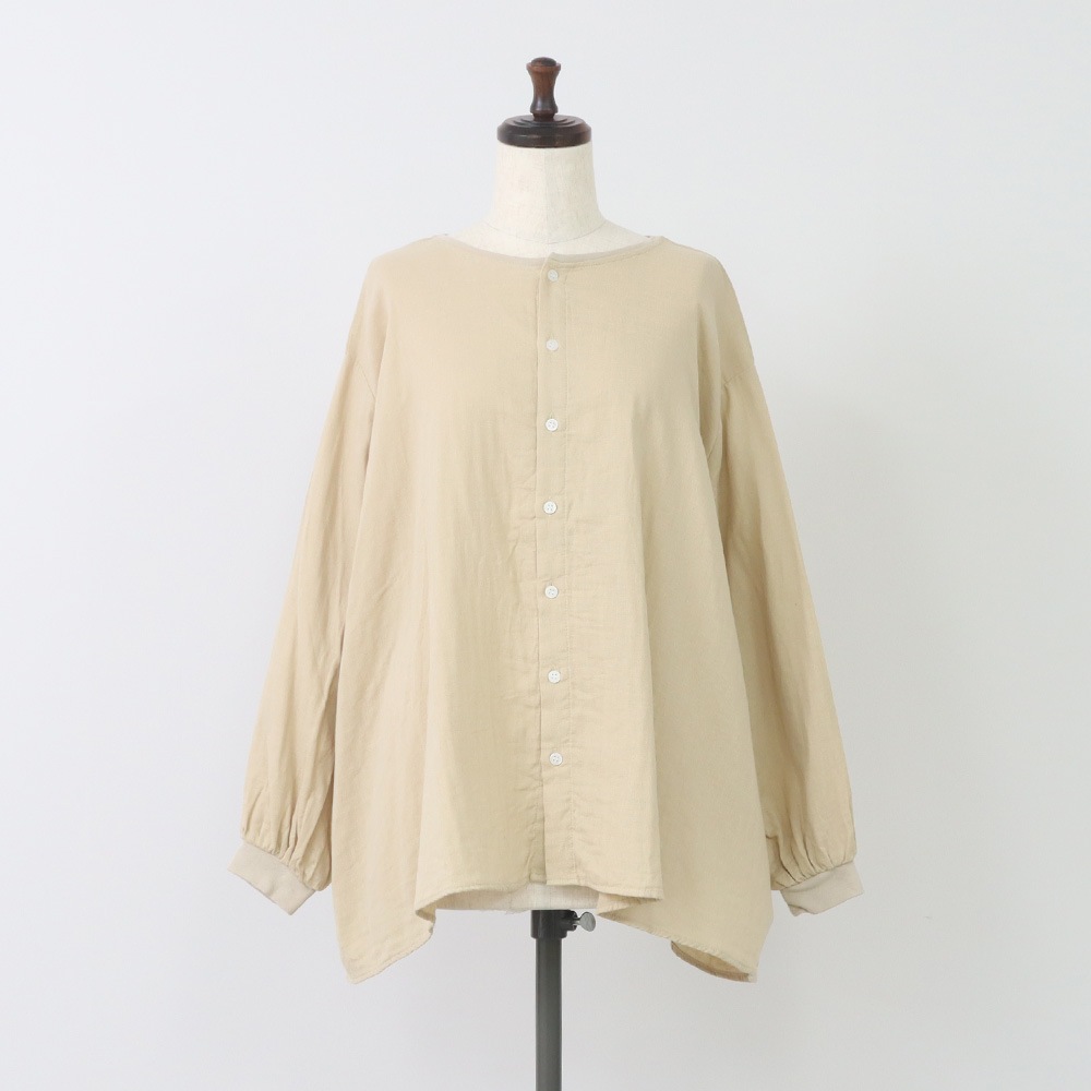 NARU(ナル) ダブルガーゼ ワイドフレアブラウス(2WAY) 665811