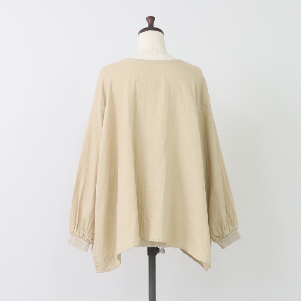 NARU(ナル) ダブルガーゼ ワイドフレアブラウス(2WAY) 665811