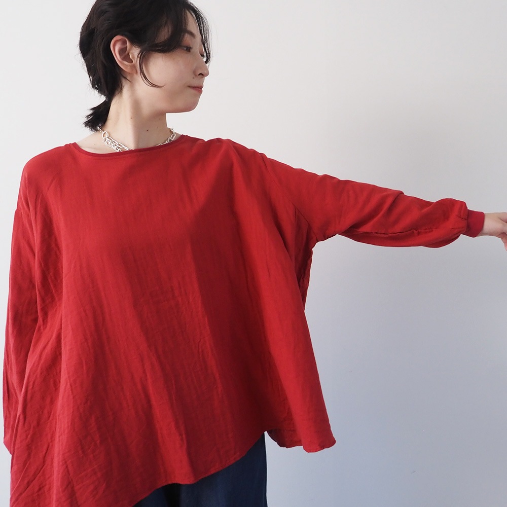 NARU(ナル) ダブルガーゼ ワイドフレアブラウス(2WAY) 665811