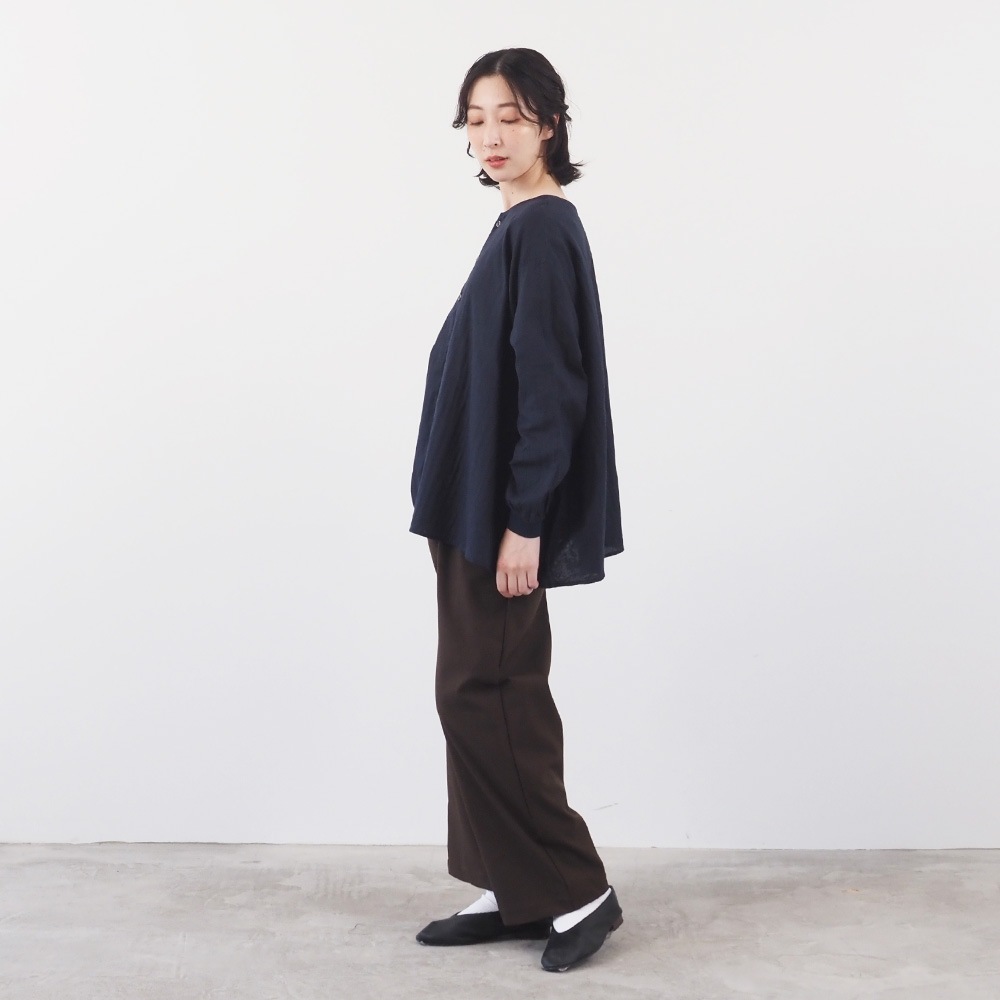 NARU(ナル) ダブルガーゼ ワイドフレアブラウス(2WAY) 665811