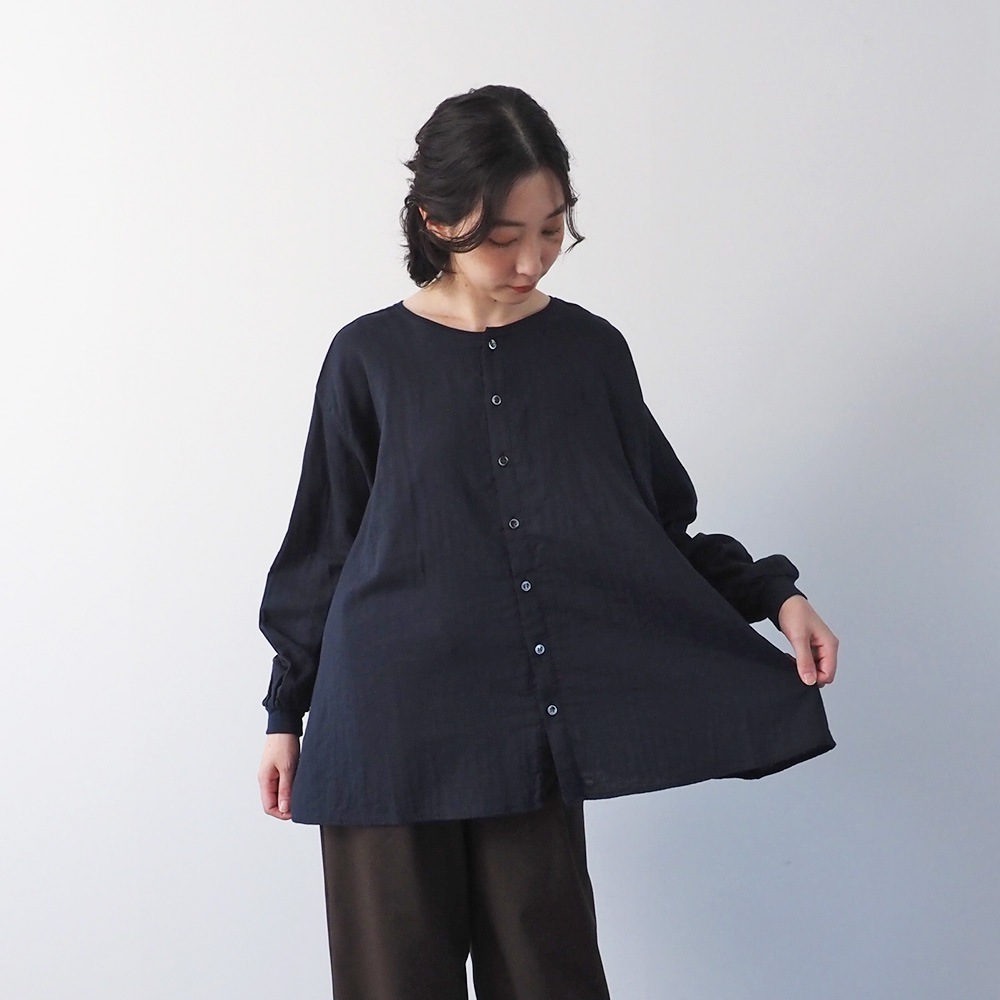 NARU(ナル) ダブルガーゼ ワイドフレアブラウス(2WAY) 665811