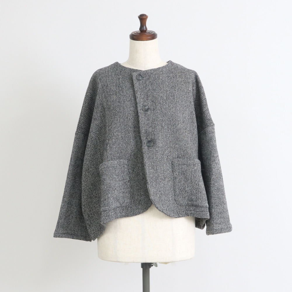 NARU(ナル) ヘリンボーンネップツイード ワイドジャケット 669900