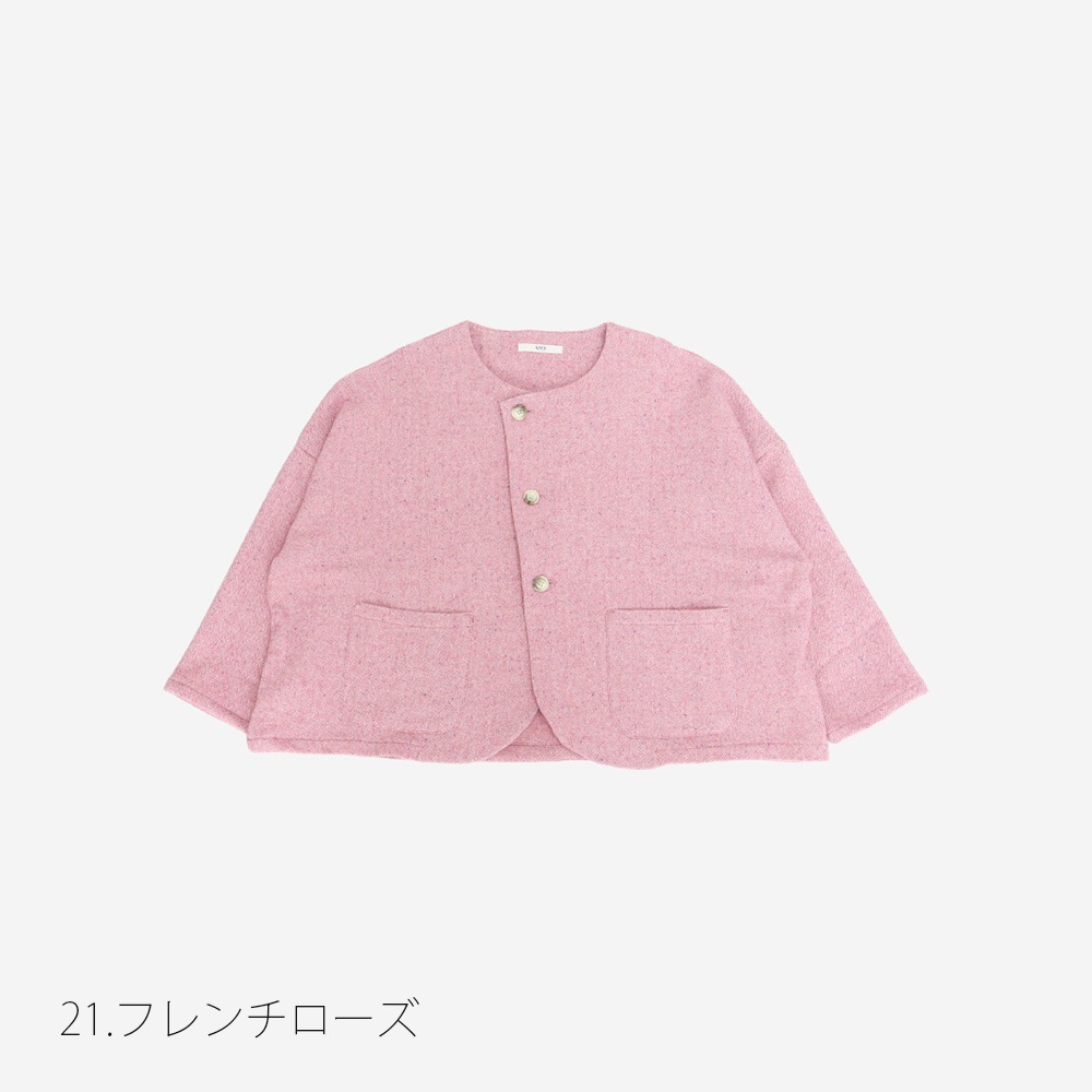 NARU(ナル) ヘリンボーンネップツイード ワイドジャケット 669900