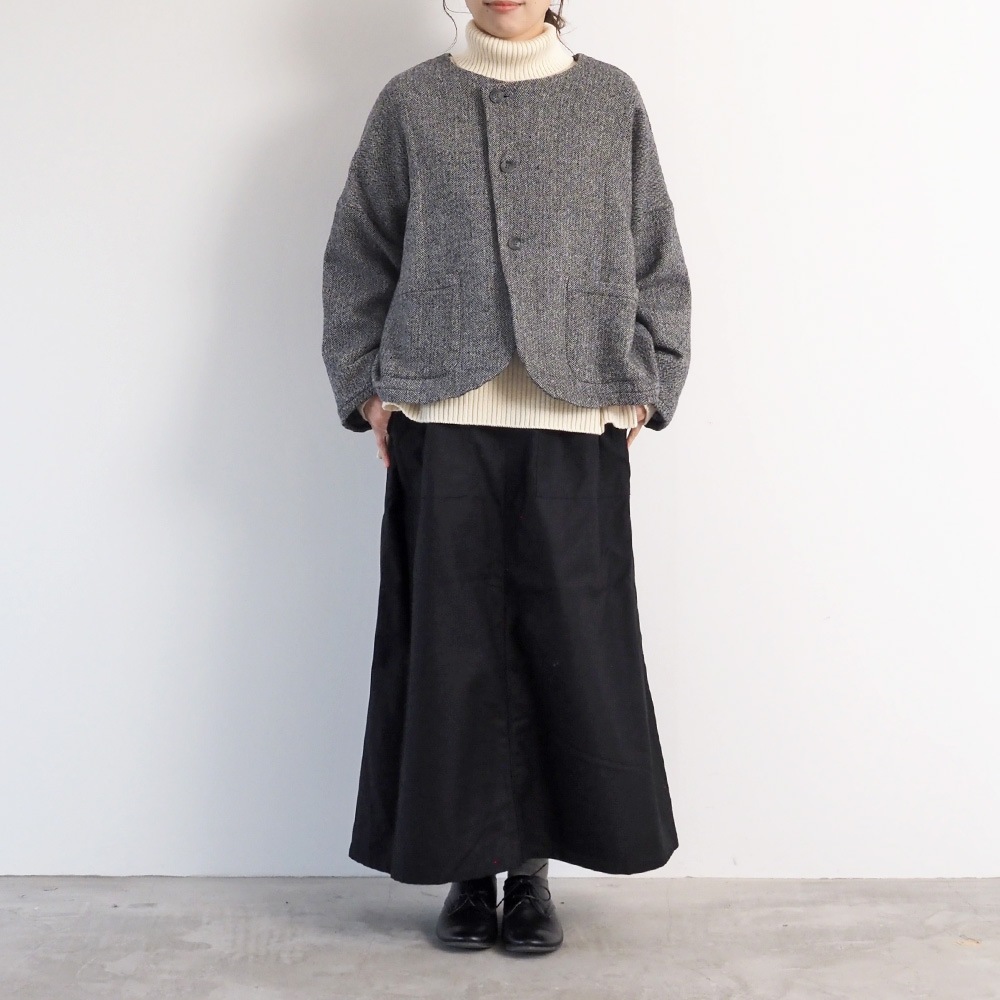 NARU(ナル) ヘリンボーンネップツイード ワイドジャケット 669900