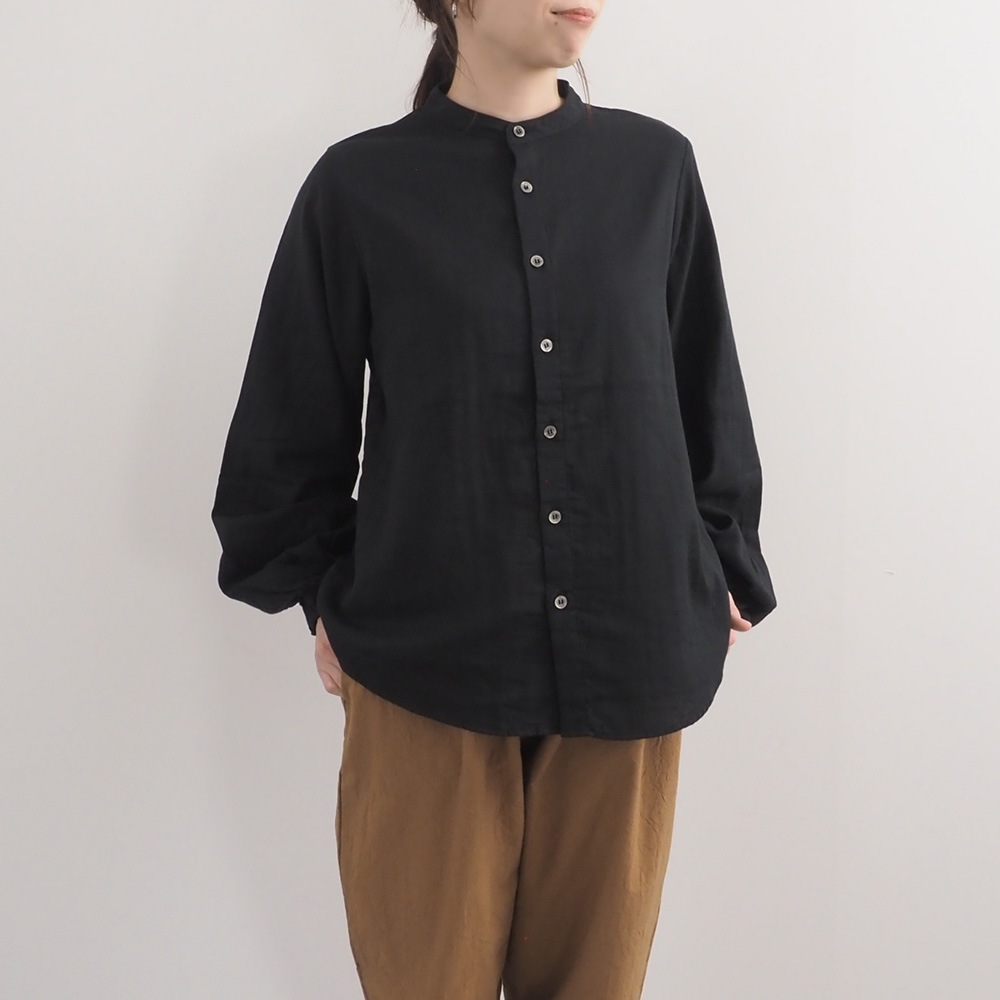 NARU(ナル) ダブルガーゼ ボリュームスリーブシャツ 673811 | TOPS