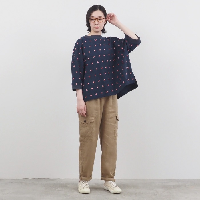 WEB限定！NARU(ナル) 40フレンチリネン カーゴパンツ 655831