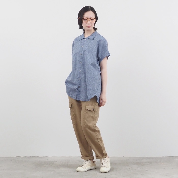 WEB限定！NARU(ナル) 40フレンチリネン カーゴパンツ 655831