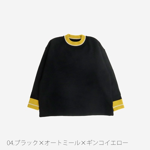 NARU(ナル) LUNA バイカラークルーネックニット 657610 | all_items