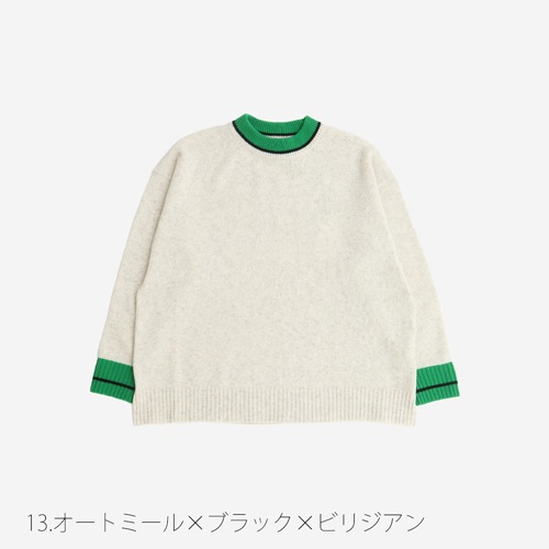 NARU(ナル) LUNA バイカラークルーネックニット 657610