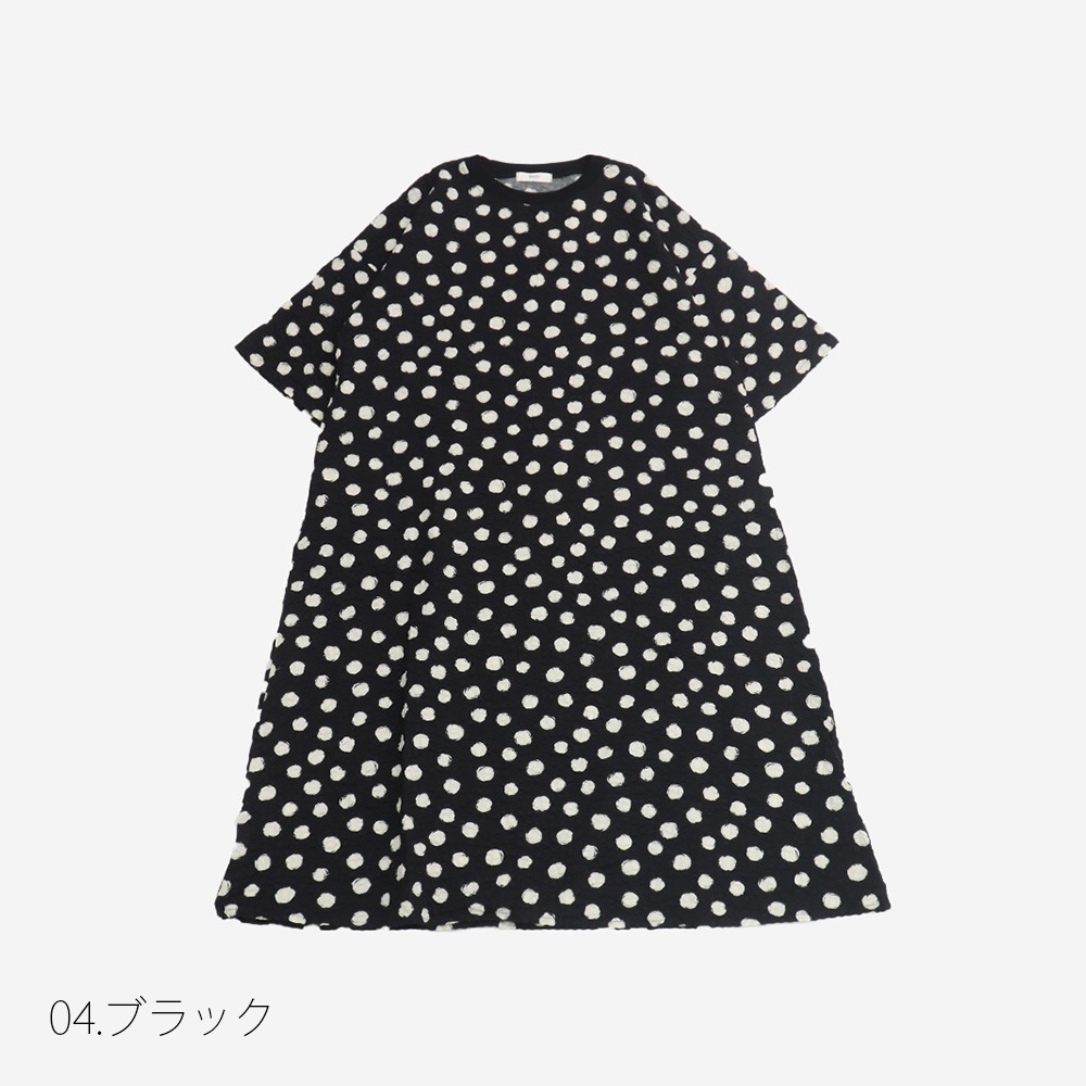 NARU(ナル) リップルクロスランダムドット ワンピース 667811