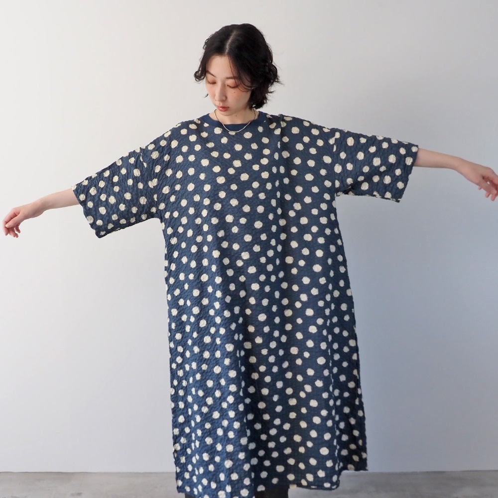 NARU(ナル) リップルクロスランダムドット ワンピース 667811