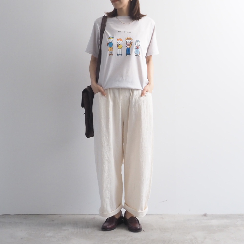 【NARU×FUDGEコラボ】NARU(ナル) momoさんコラボプリントTシャツ 6mo-01