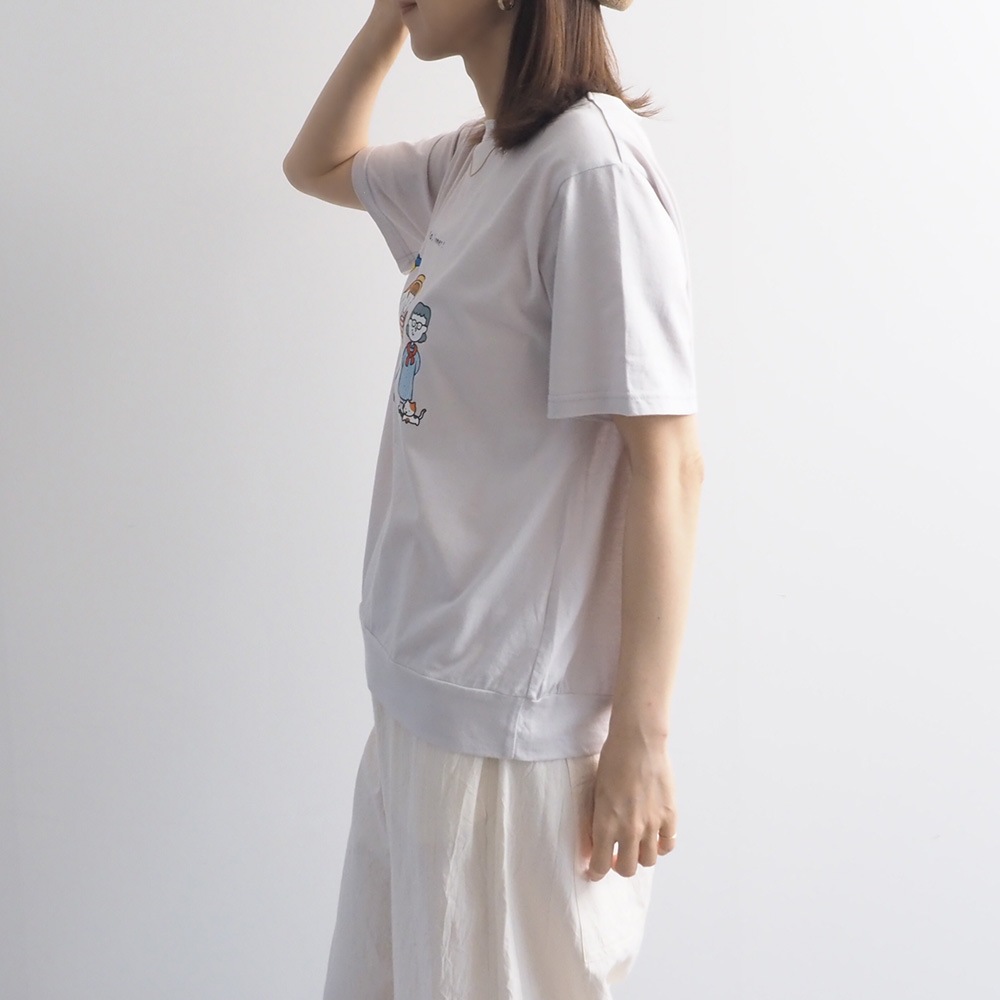 【NARU×FUDGEコラボ】NARU(ナル) momoさんコラボプリントTシャツ 6mo-01